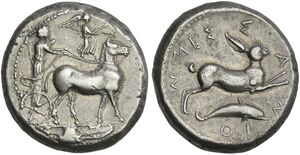 AC 68 - Zancle, silver, tetradrachm, 425-396 BC.jpg