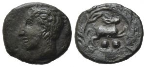 AC 69b - Messana, bronze, hexantes (420-413 BCE).jpg