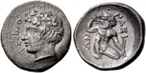 AC 82 - Naxus, silver, hemidrachms (413-404 BCE).jpg