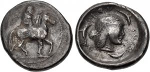 AC 90a - Syracuse, silver, didrachms (485-479 BCE).jpg