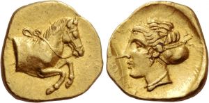 AC 54c - Gela, gold, litra, 415-405 BC.jpg
