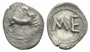 AC 67b - Messana, silver, hexantes (460-426 BCE).jpg