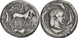 AC 89 - Syracuse, silver, decadrachms (466-465 BCE).jpg
