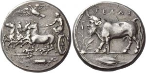AC 54 - Gela, silver, tetradrachm, 415-405 BC.jpg