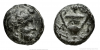 S 523 - Minoa, bronze (Dionysus-cantharus) (220-180 BCE).png