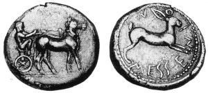 AC 65a - Zancle, silver, didrachm, 480-461 BC.jpg