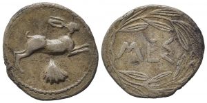 AC 69 - Messana, silver, litrae (420-413 BCE).jpg