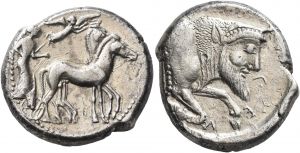 AC 45 - Gela, silver, tetradrachm, 480-470 BC.jpg